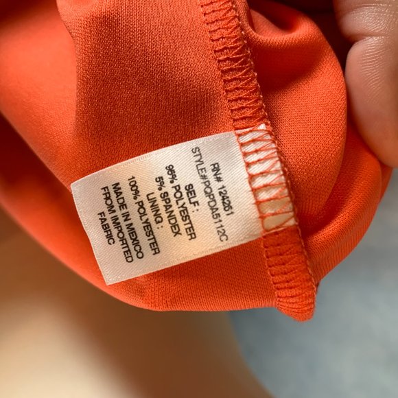 SHEER PINK KNEE LENGTH LINED DRESS SIZE SMALL - Picture 3 of 7